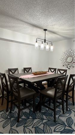 Height Dining Table and 8 Chairs