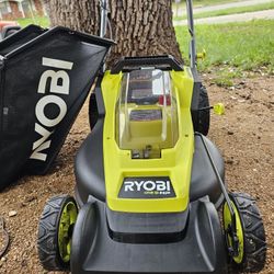 RYOBI  ONE+ 18V 16 in. Push Lawn Mower with 4h Battery and Charger