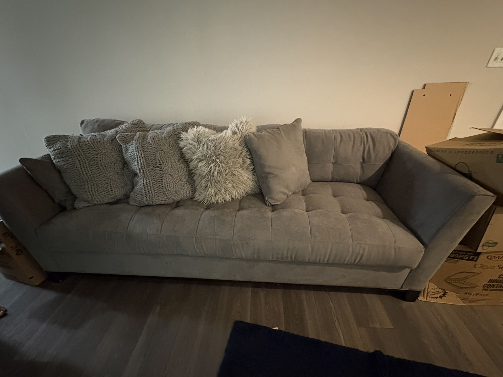2 Piece Light Gray Sectional Sofas