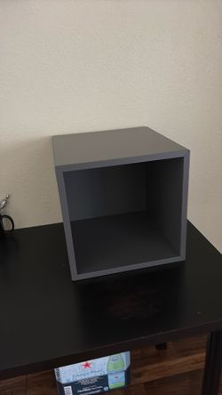 Gray Cube Storage Shelf Unit ikea eket