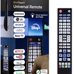 UltraPro Backlit OneTouch Universal Remote Control, Replacement TV Remote for Samsung, LG TV Remote, Vizio, Sony, Roku and More, Easiest Setup Ever U.