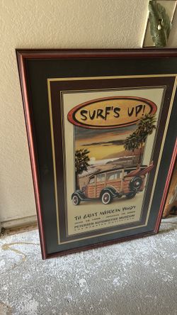 Surfs up Woody wall hanging decor poster