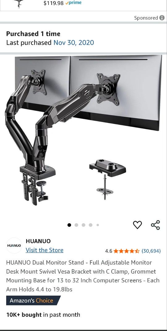 Huanuo Dual Monitor Stand