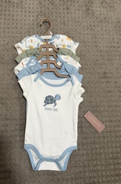 Chickpea 5-Pack Baby Bodysuits Ocean Theme 6-9m