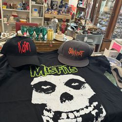 SLIPKNOT COMING TO AUSTIN SEPT 17, 2024. Get your concert attire here.  Caps 35.00. T shirt. 38.00.  Johanna at Antiques and More. Located at 316b Mai