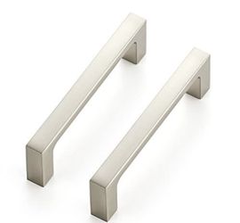 Ravinte 30 Pack Solid 3-1/2 Inch Kitchen Square Cabinet Handles Brushed Nickel Pulls Drawer Pulls Cabinet Hardware Kitchen Handles