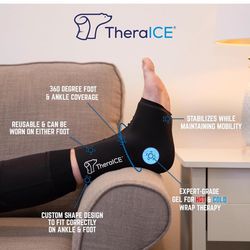 TheraICE Ankle Ice Pack Wrap for Swelling