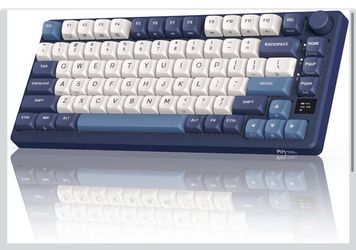 New-RK ROYAL KLUDGE M75 Wireless Mechanical Keyboard with OLED Display & Knob 75% Layout, 2.4G/BT/Wired, Custom Software, Multimiedia Key, Hot Swappab