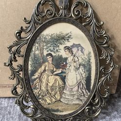 Vintage (1930s) Baroque Rococo French- Style Frame & Photo