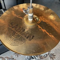 Sabian  hi-hat cymbals.