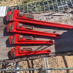 Set Of RIDGID Pipe Wrenches 