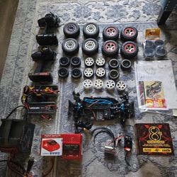 Remote-controlled (RC) car parts profissional hobbyist bundle