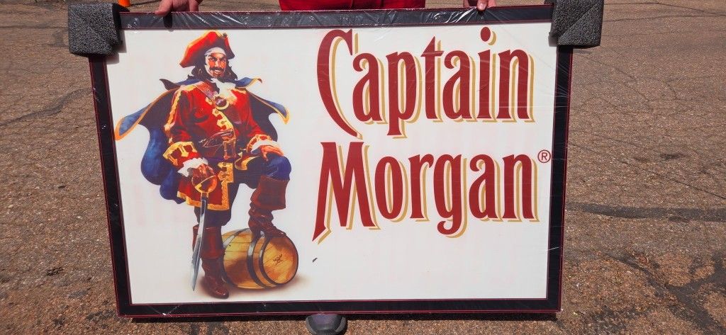 Framed Captain Morgan Banner