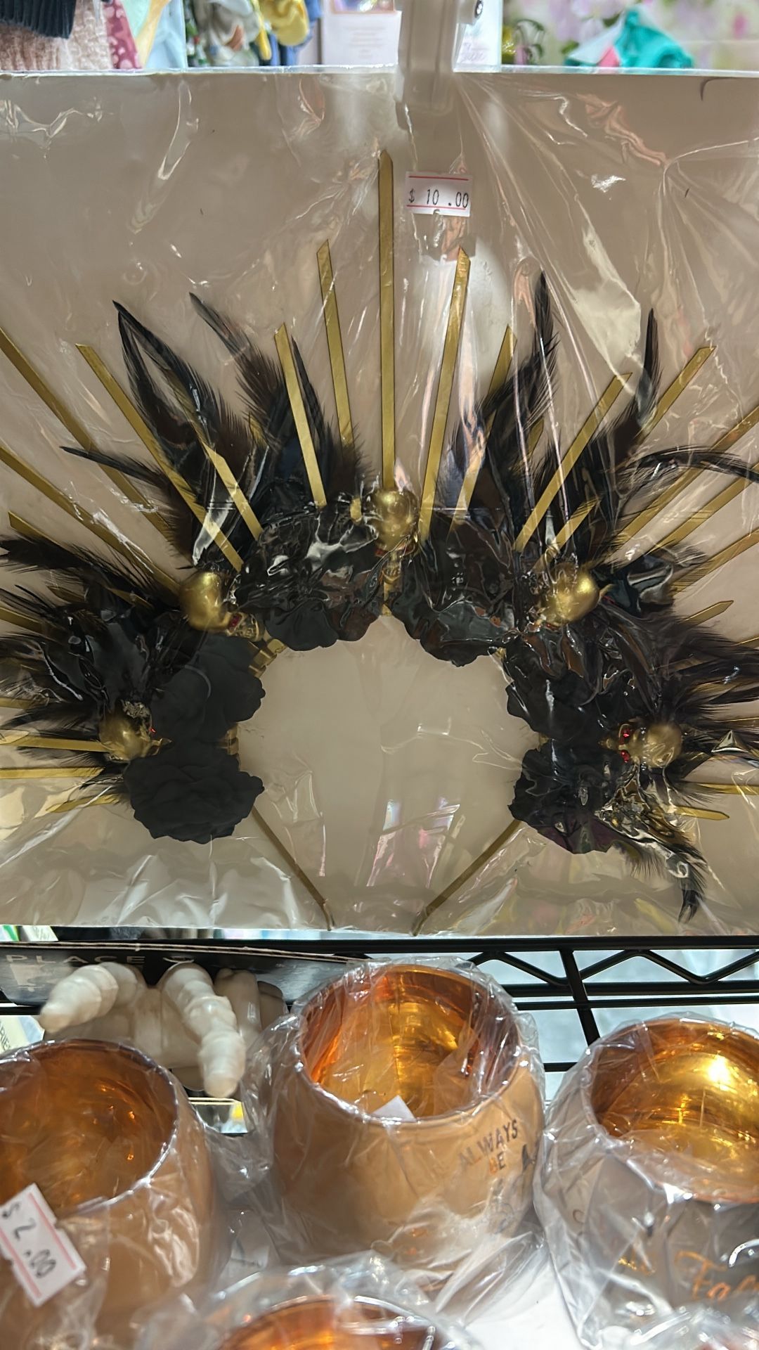 Gothic Halloween Skull Crown Headband for Women Day of the Dead Witch Costume