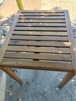 29.5'' Small Acacia Wood Dining Table for 2-4, Patio Table with Slatted Tabletop, Compact Bistro Table , Natural Color