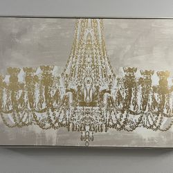 Gold Chandelier Wall Art
