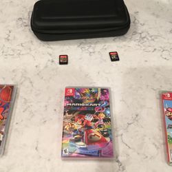5 Nintendo Switch Games And Case