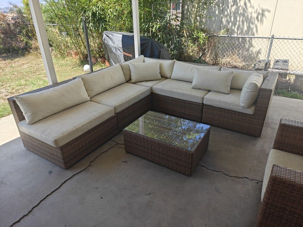 Outdoor Patio Sectional Couch Set – $250