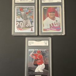 Angels Mike Trout Graded 10 Baseball Cards 