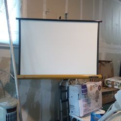 Antique Movie Screen Projector Screen In Great Condition 