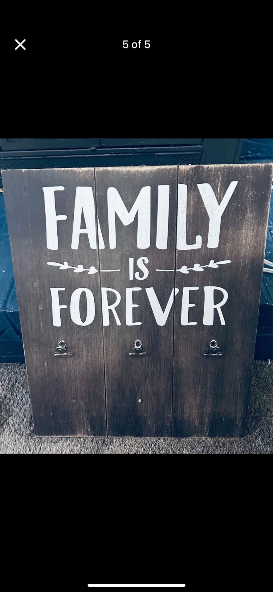 Wooden 3 Picture Holder Decor 