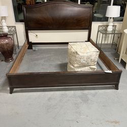 Kind Size Brown Wood Bed (in Store)