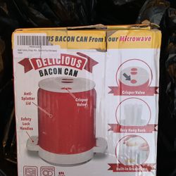 Delicious Bacon Can, Easy To Use，Microwave Bacon Cooker HEALTHY Easy-to-Clean