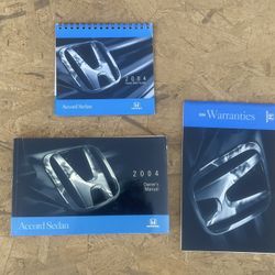 2004 Honda Accord Sedan Owner’s Manuals