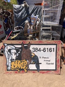 Vintage local downtown advertising signs