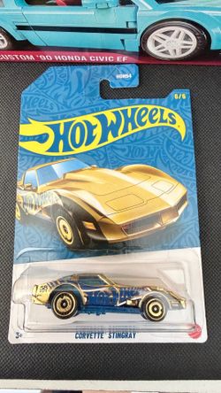 Hot Wheels 58th Anniversary #6 GOLD & BLUE CHASE CORVETTE STINGRAY