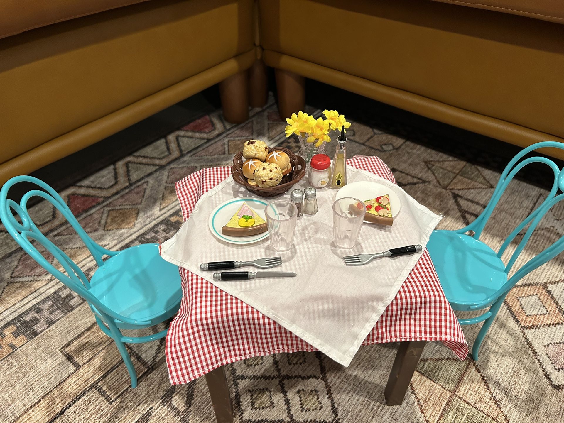 Doll Table, Chairs And Accessories