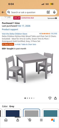 Toddler table and chairs