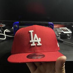 LA Dodgers Red Snapback