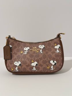 Coach x Peanuts Snoopy Teri Brown Shoulder Bag