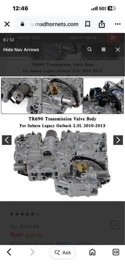 TR690 Transmission Valve Body For Subar Legacy Outback 2.5L 2010-2013