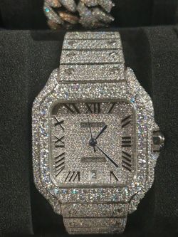 Cartier Santos Mens with VVS-1 diamonds
