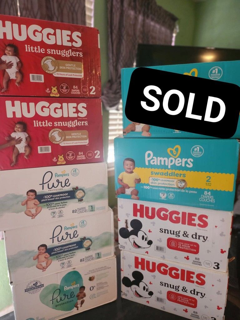 Diapers/$25 Each (Cada Caja)