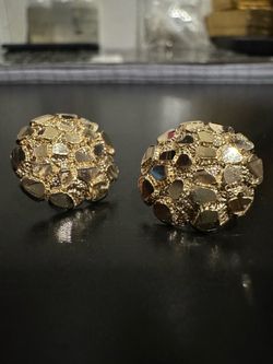 10k Gold Nugget Earrings