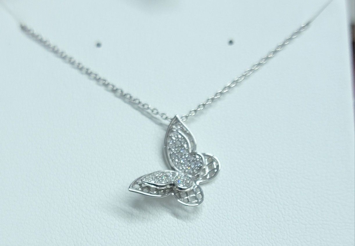 Diamond Butterfly Pendant