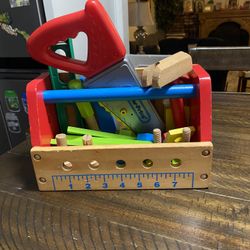 Kids Toy Wooden Tool Box 