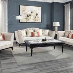 Brand New 2PC Beige Velvet Sofa and Loveseat