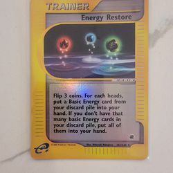 Energy Restore Pokemon Card 141/165 Reverse Holo Expedition 2002 - NM