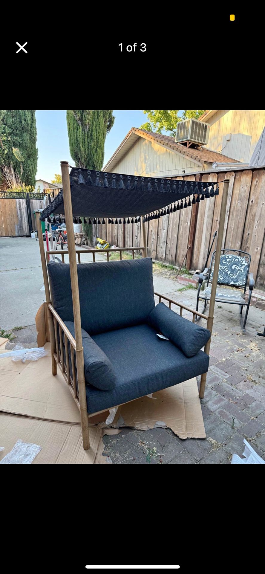 OPALHOUSE Calla Canopy Patio Accent Chair