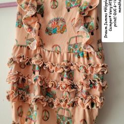 Dream Jamms Dreamiere Hippie Camper VW Bus Ruffle Bubble Romper Bamboo HTF PRINT SOLD OUT  6-12 GUC