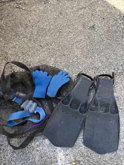 Scuba pro jet fin flippers XL and gear