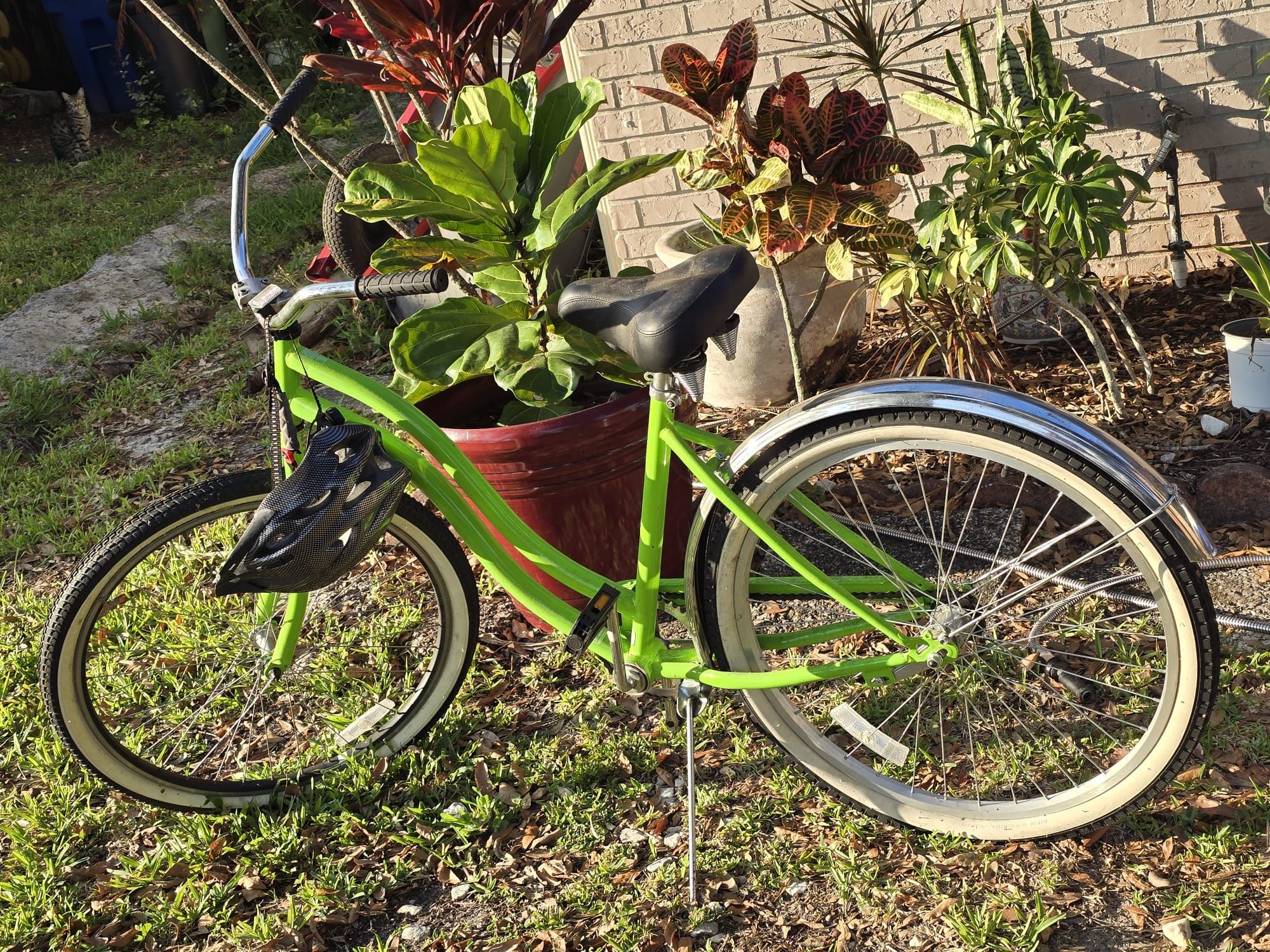 Single Speed Adult Lime Green Cruiser Bike Bicycle
