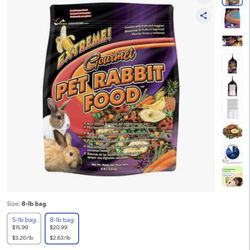 TWO 8lbs gourmet Tropical Rabbit Food