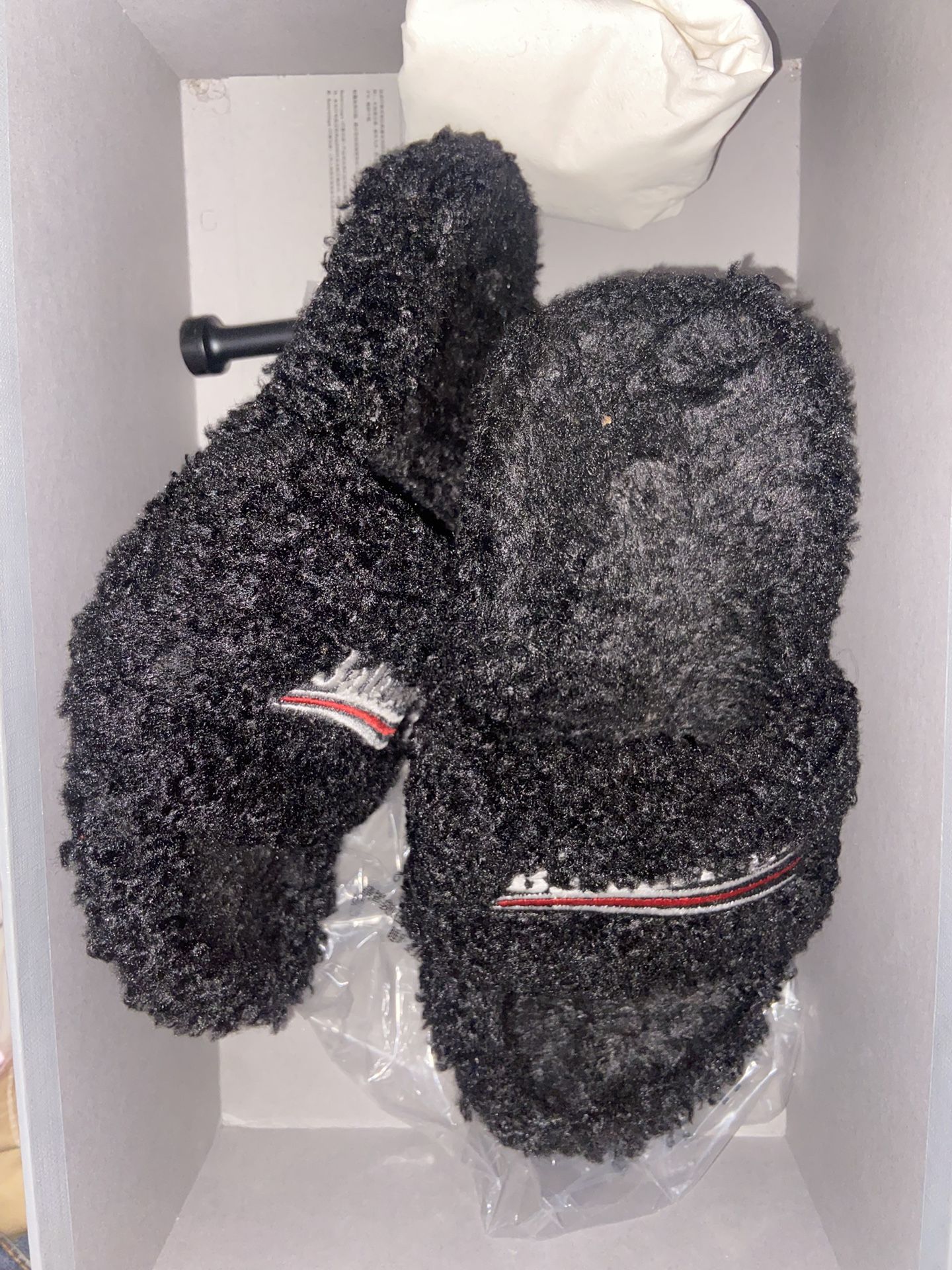 Balenciaga Shearling Furry Slide Heels