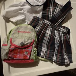 American Girl Doll School Uniform And Backpack 
