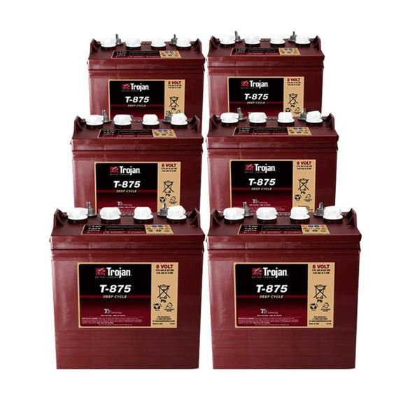 6 Trojan 48 Volt Golf Cart Batteries